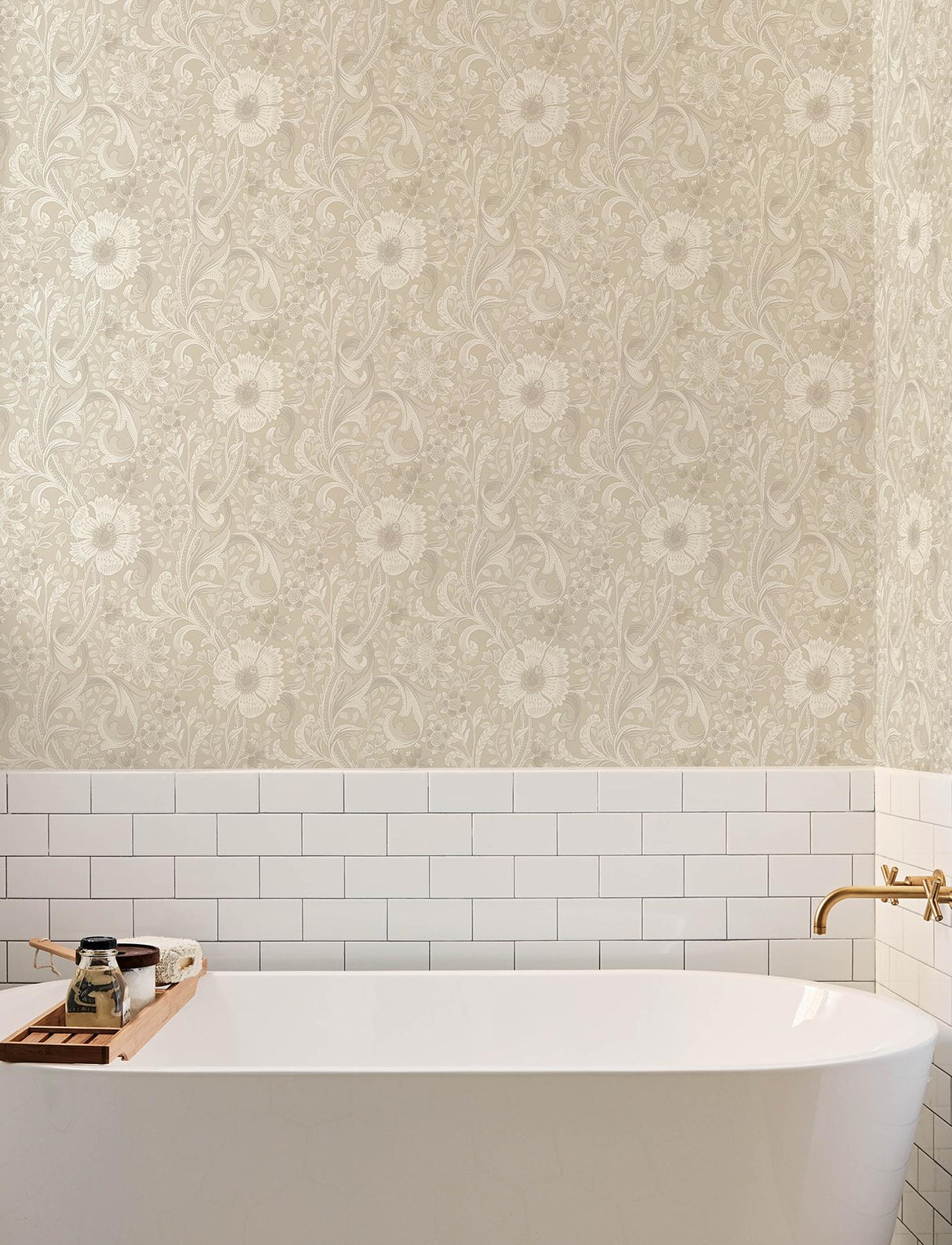 York Liora Beige Floral Trail Wallpaper