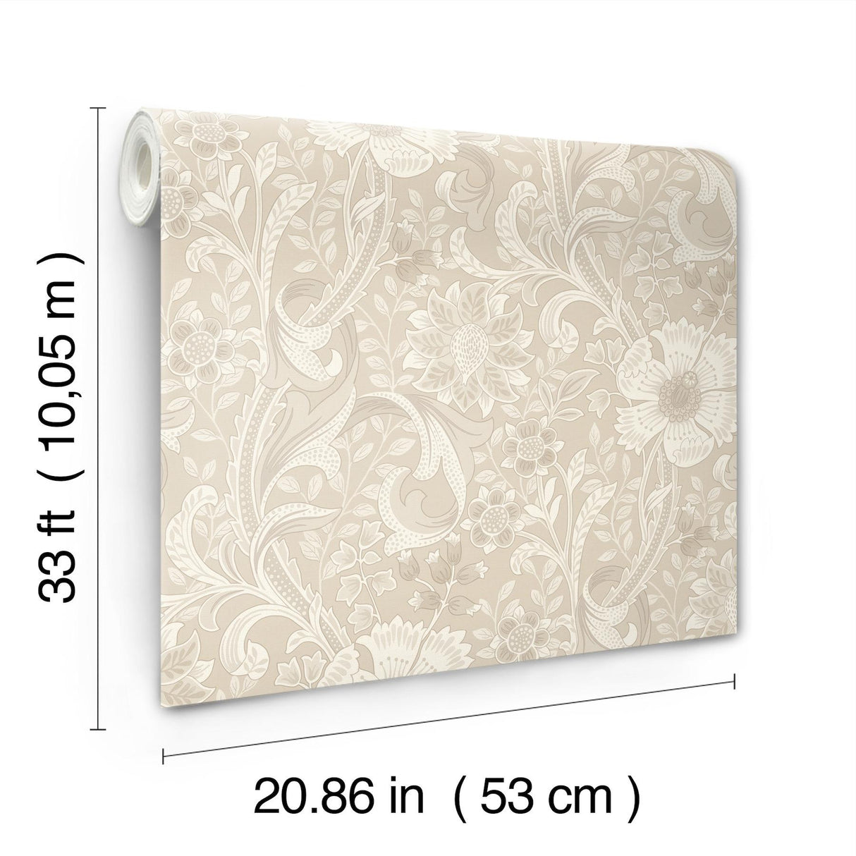 York Liora Beige Floral Trail Wallpaper