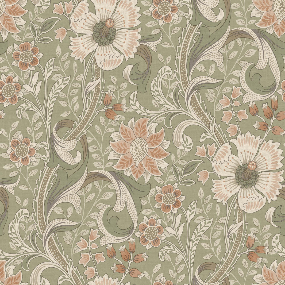 York Liora Green Floral Trail Wallpaper