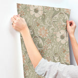 York Liora Green Floral Trail Wallpaper