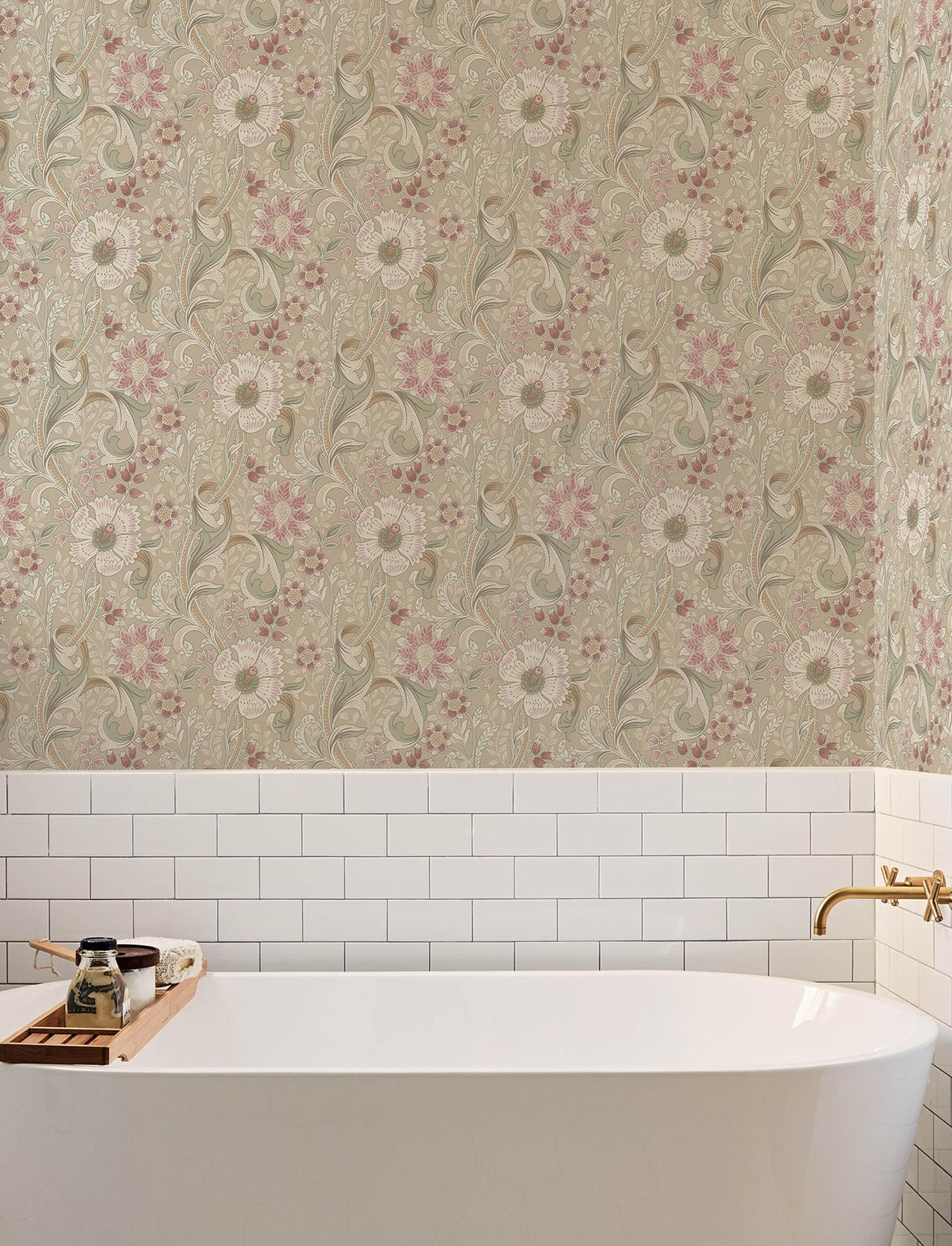 York Liora Taupe Floral Trail Wallpaper