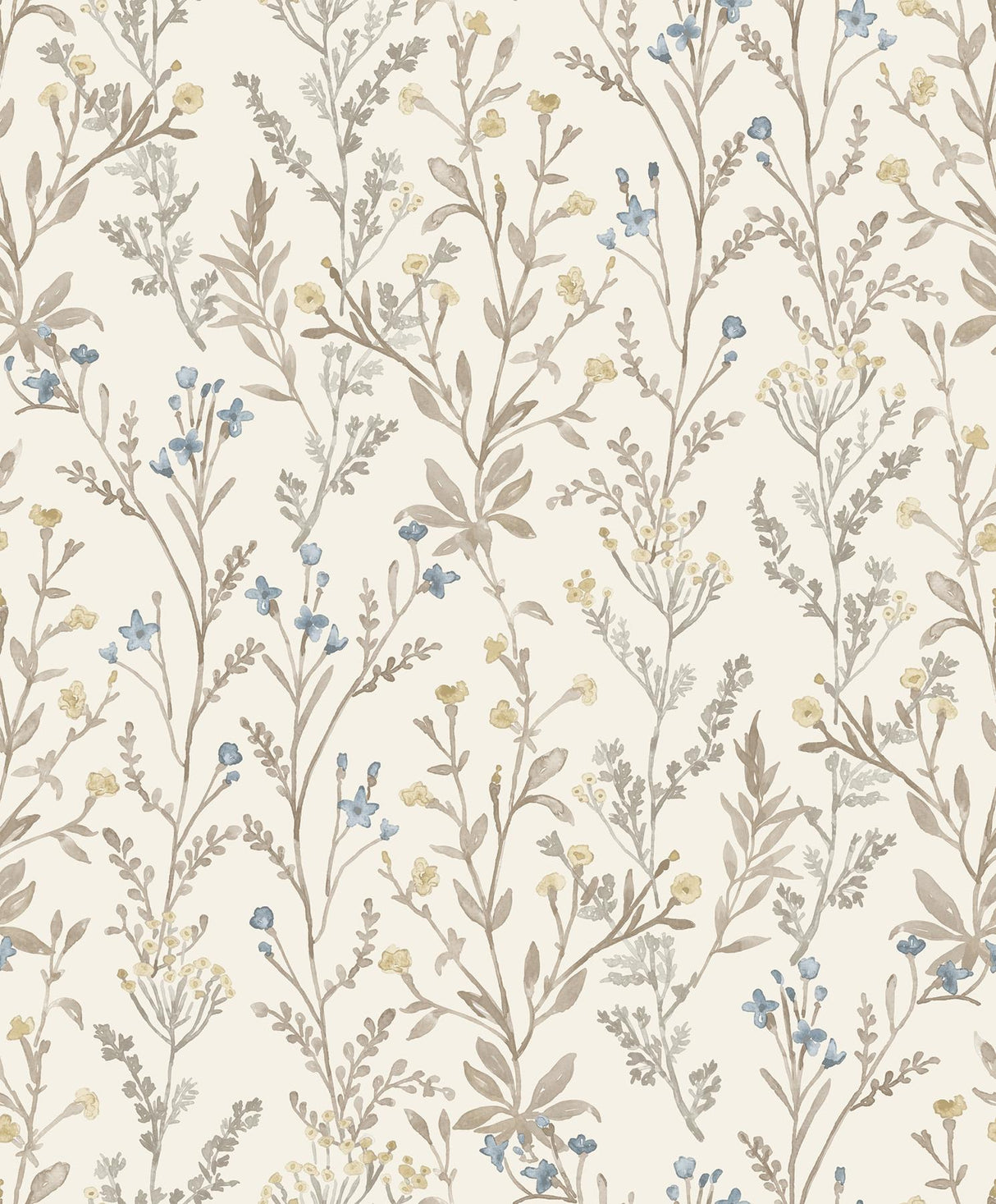York Laverne Neutral Wildflowers Wallpaper