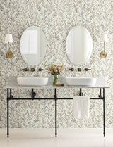 York Laverne Neutral Wildflowers Wallpaper