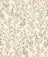 York Laverne Green Wildflowers Wallpaper