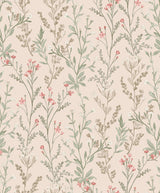 York Laverne Blush Wildflowers Wallpaper