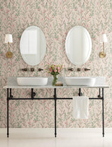 York Laverne Blush Wildflowers Wallpaper