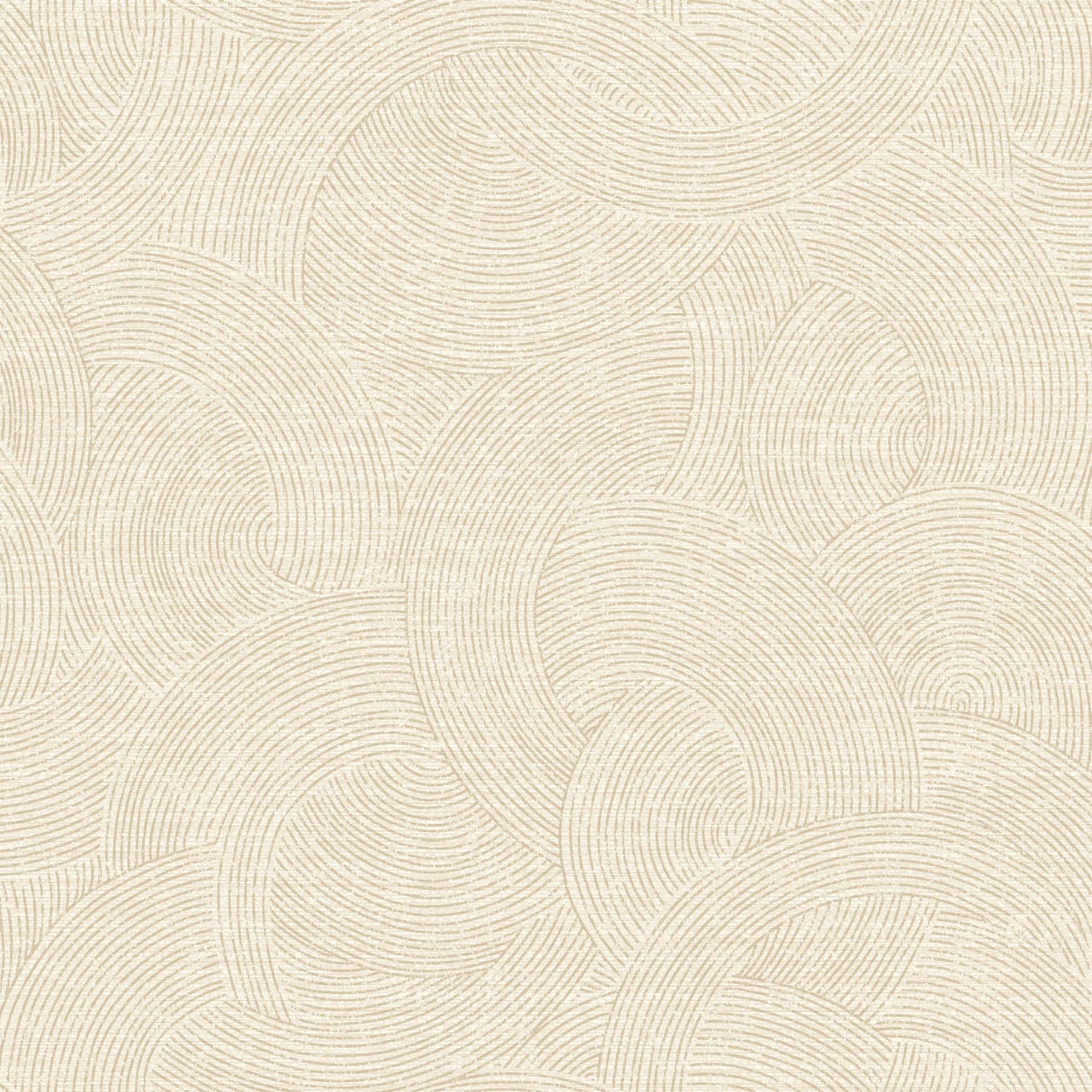 York Harrison Champagne Swirling Geometric Wallpaper