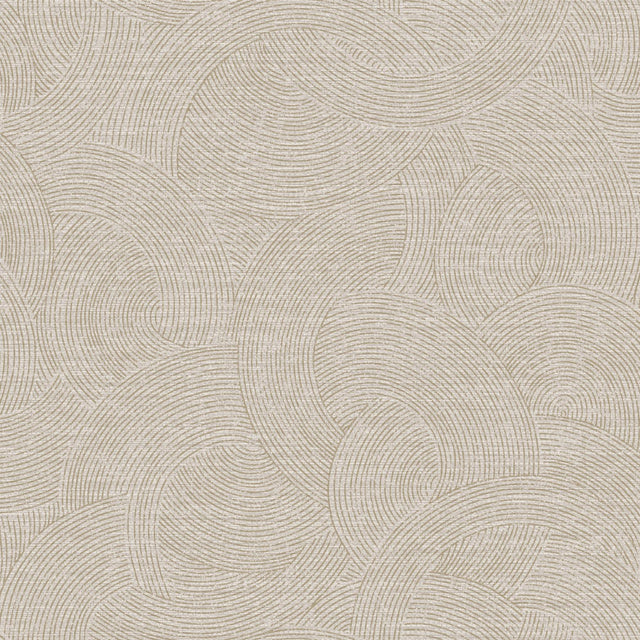 York Harrison Pewter Swirling Geometric Wallpaper