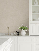 York Harrison Pewter Swirling Geometric Wallpaper