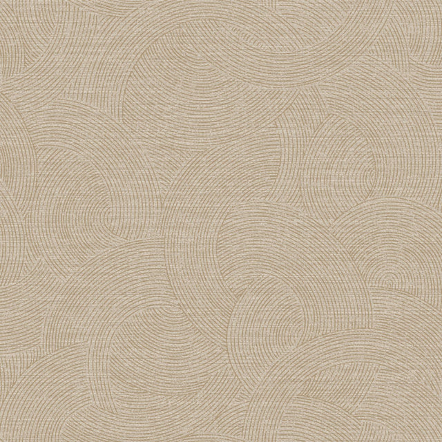York Harrison Taupe Swirling Geometric Wallpaper