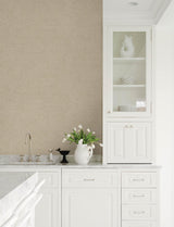 York Harrison Taupe Swirling Geometric Wallpaper