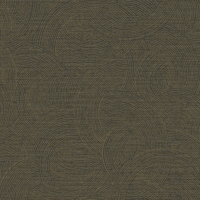 York Harrison Charcoal Swirling Geometric Wallpaper
