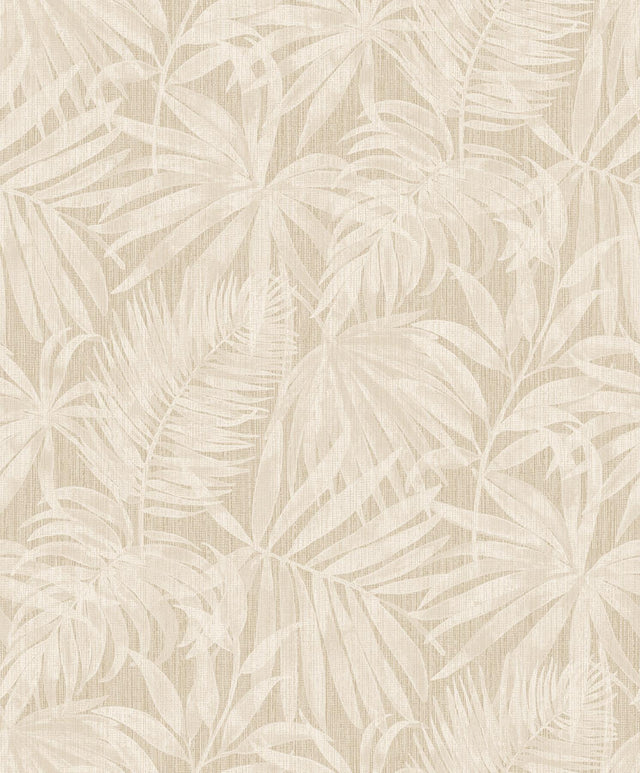 York Sonny Beige Fronds Wallpaper