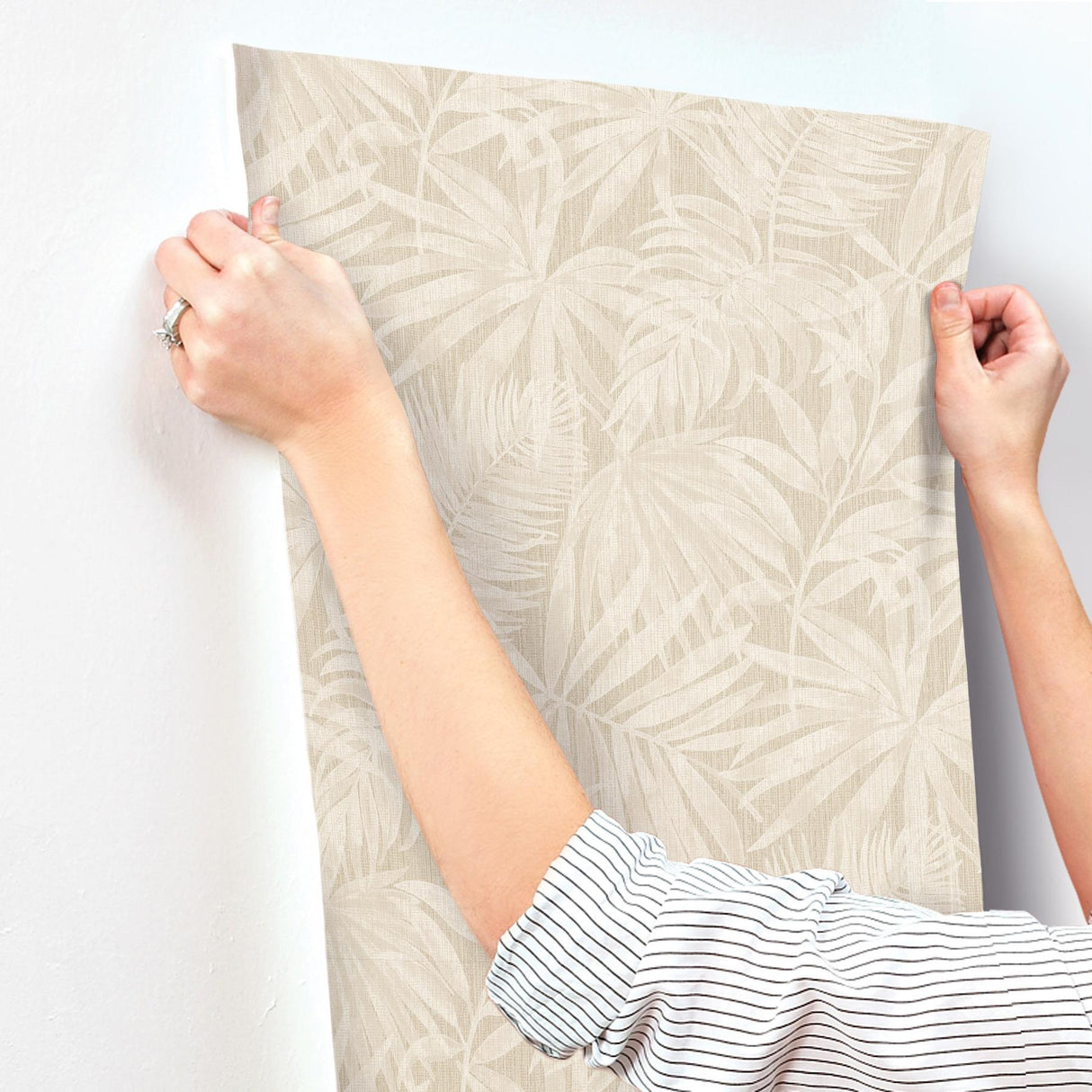 York Sonny Beige Fronds Wallpaper