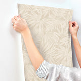 York Sonny Beige Fronds Wallpaper