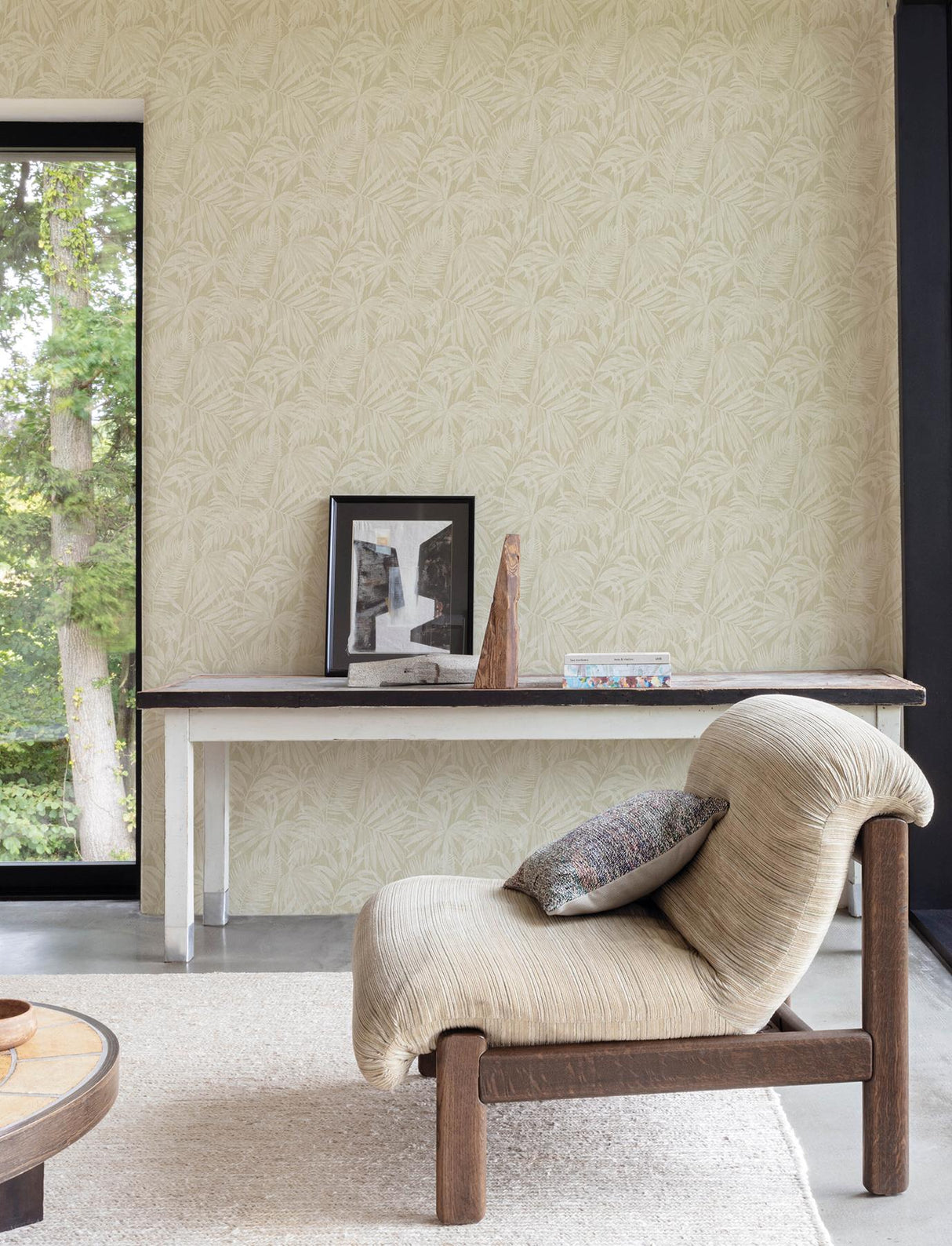 York Sonny Beige Fronds Wallpaper