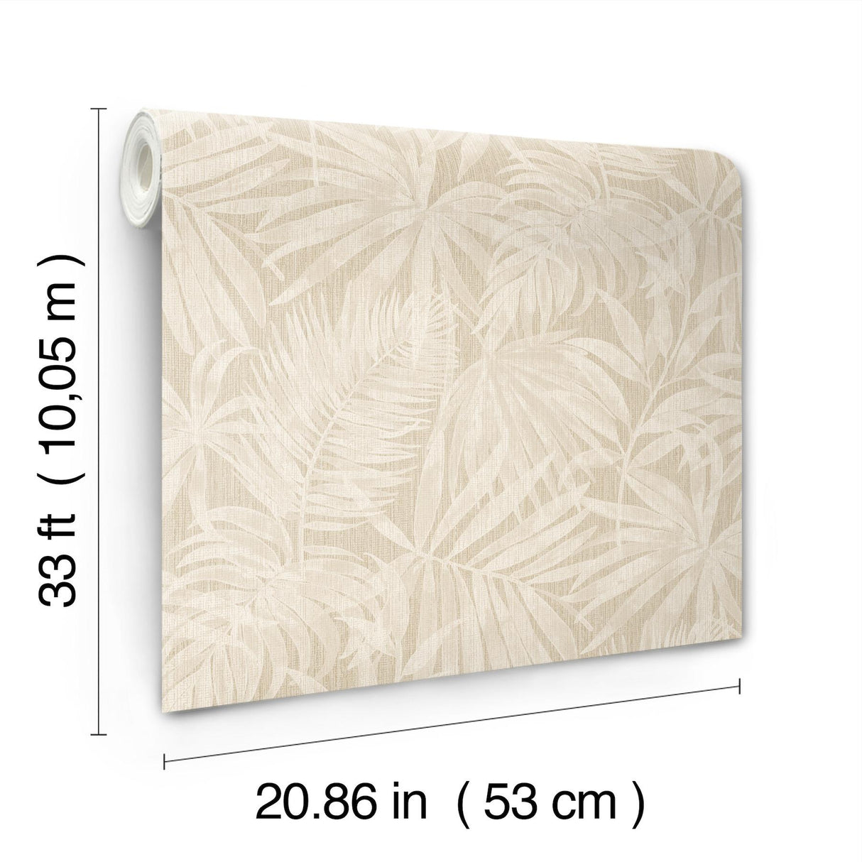 York Sonny Beige Fronds Wallpaper