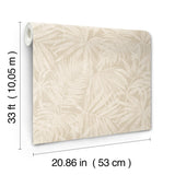York Sonny Beige Fronds Wallpaper