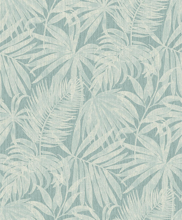 York Sonny Light Blue Fronds Wallpaper