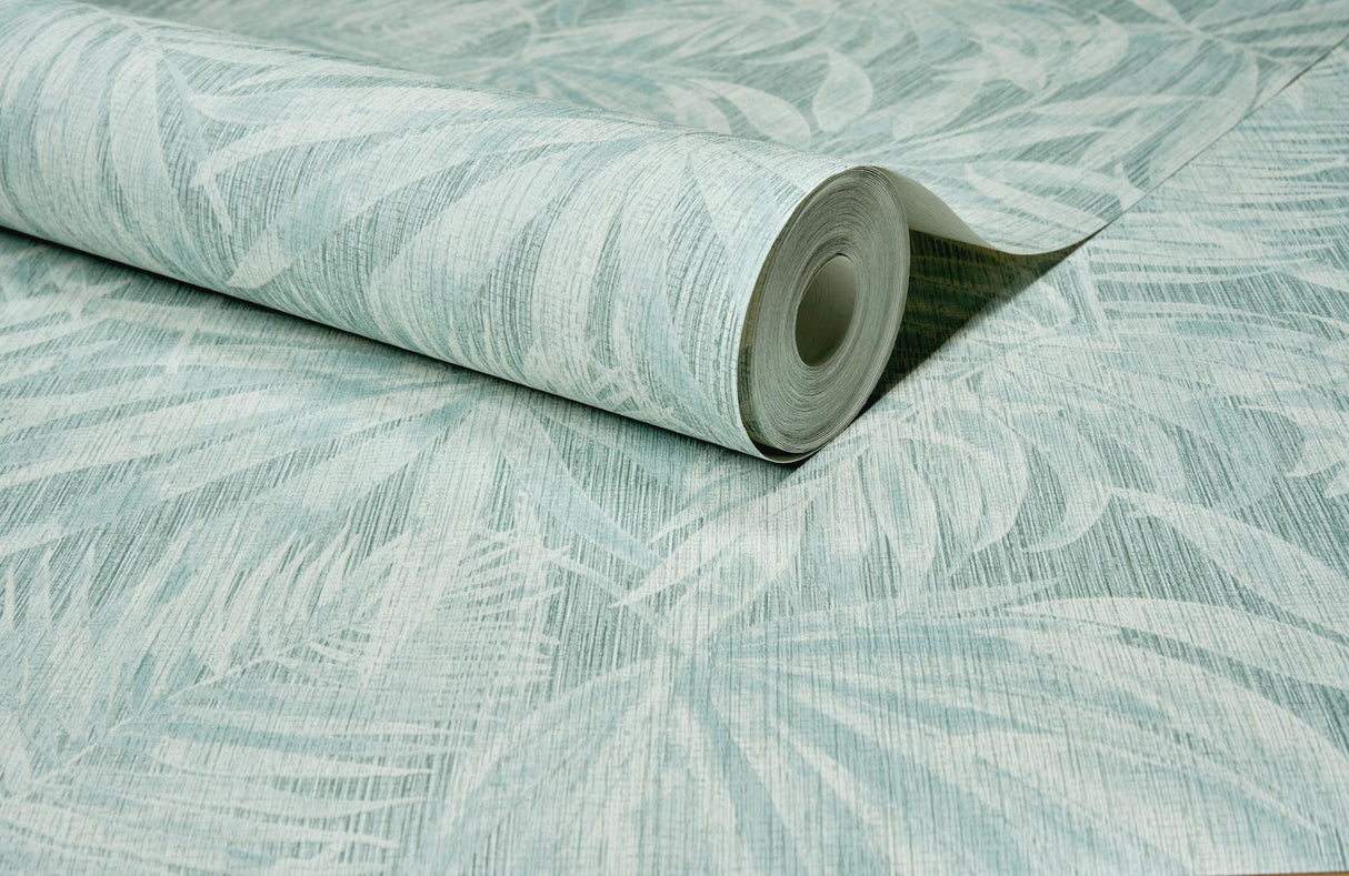York Sonny Light Blue Fronds Wallpaper