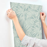 York Sonny Light Blue Fronds Wallpaper