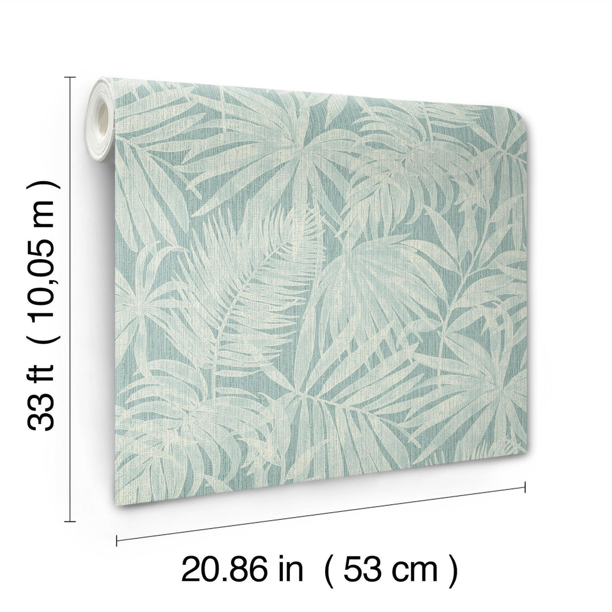 York Sonny Light Blue Fronds Wallpaper