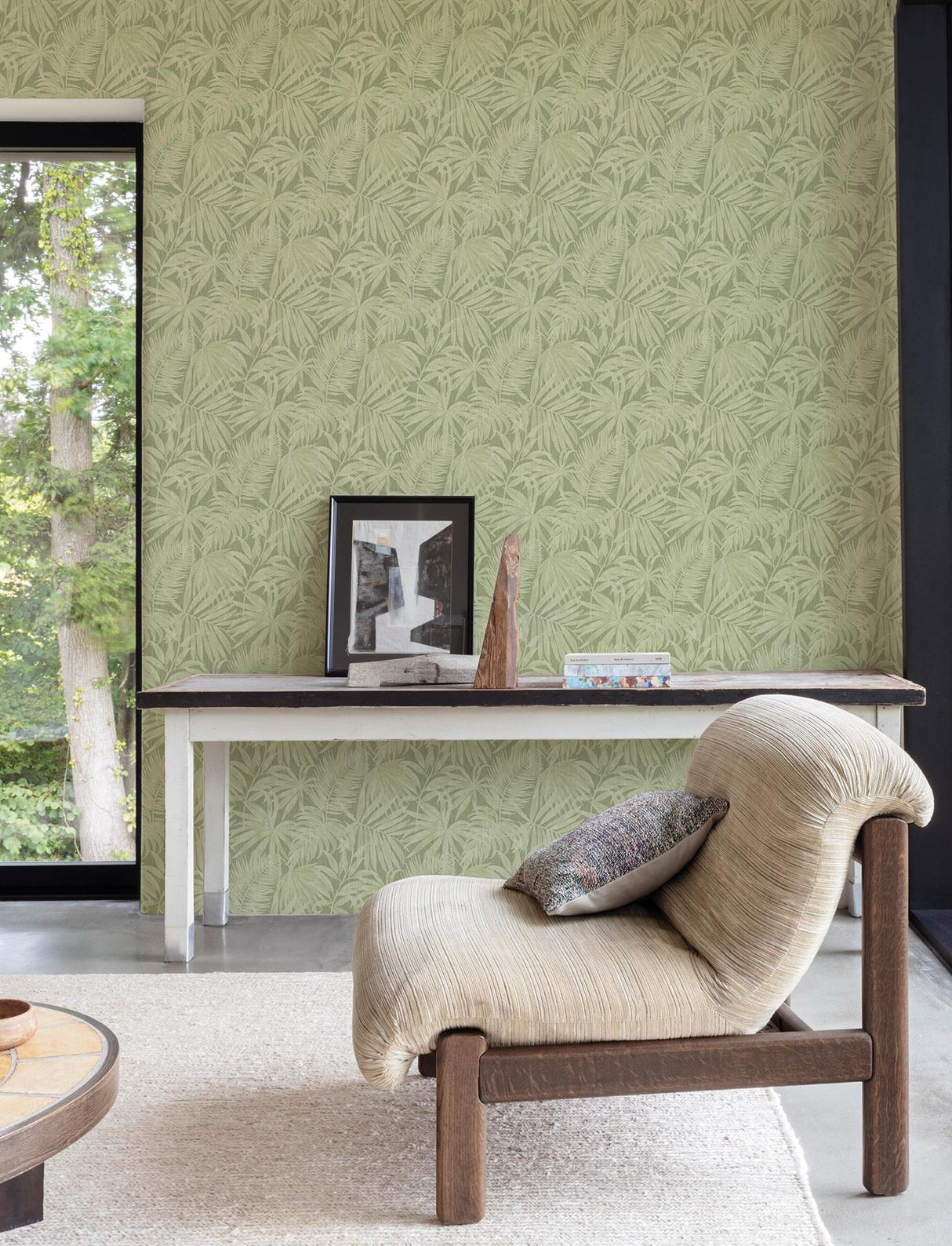 York Sonny Green Fronds Wallpaper