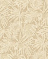 York Sonny Light Brown Fronds Wallpaper