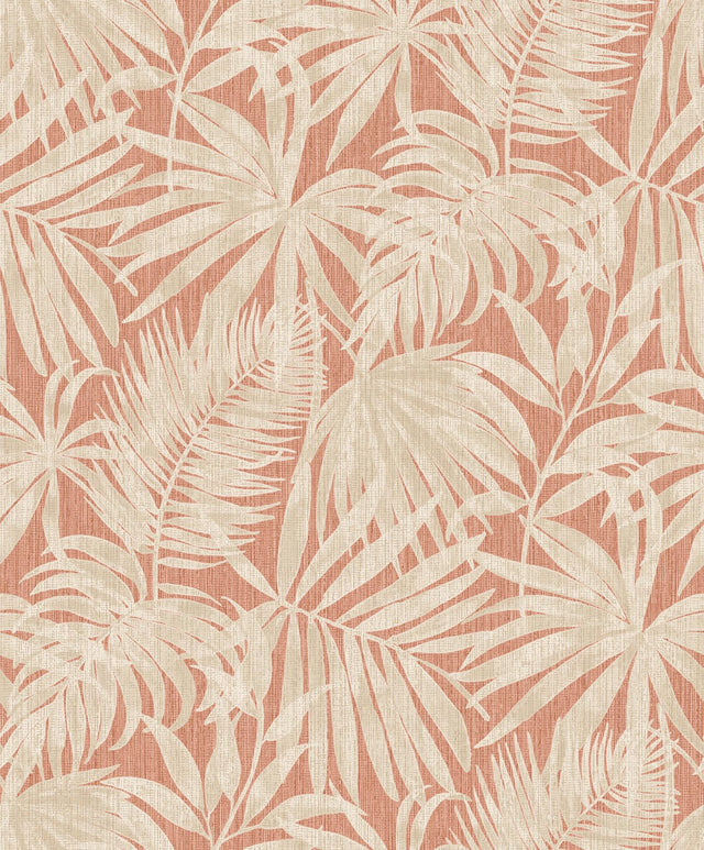 York Sonny Rust Fronds Wallpaper