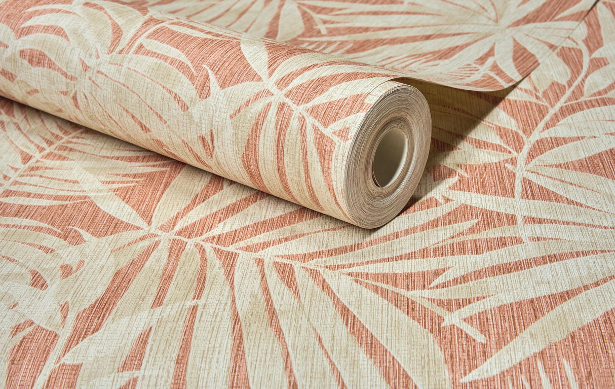 York Sonny Rust Fronds Wallpaper