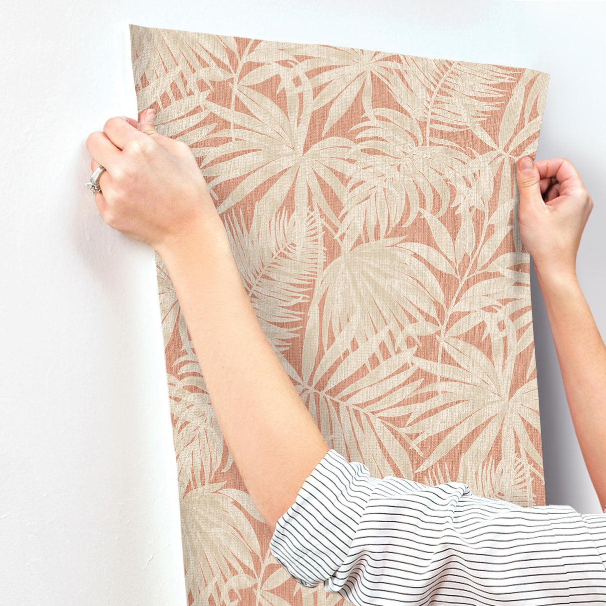 York Sonny Rust Fronds Wallpaper
