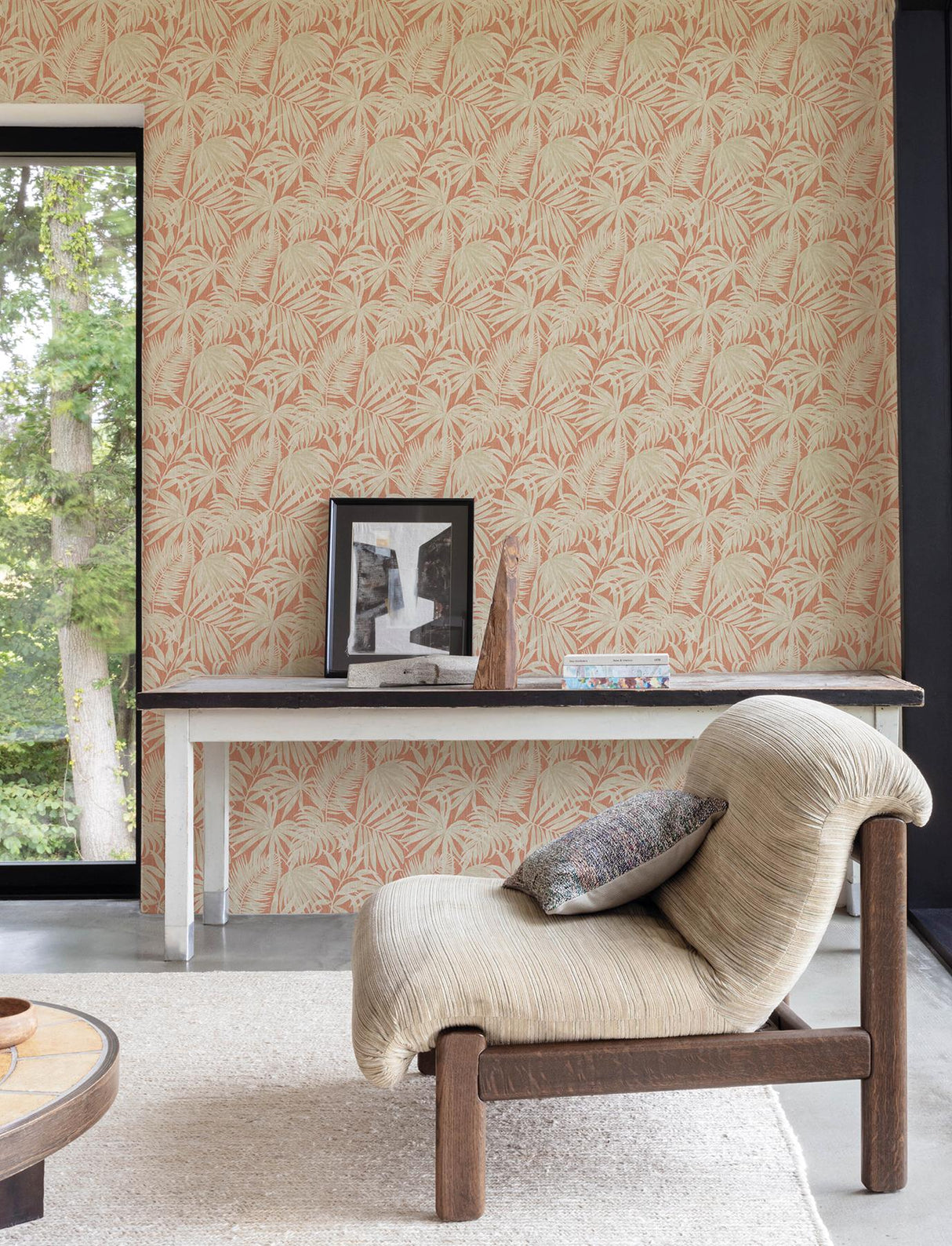 York Sonny Rust Fronds Wallpaper