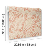 York Sonny Rust Fronds Wallpaper