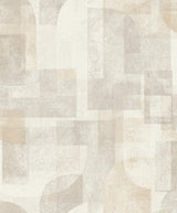 York Cassandra Taupe Block Geometric Wallpaper