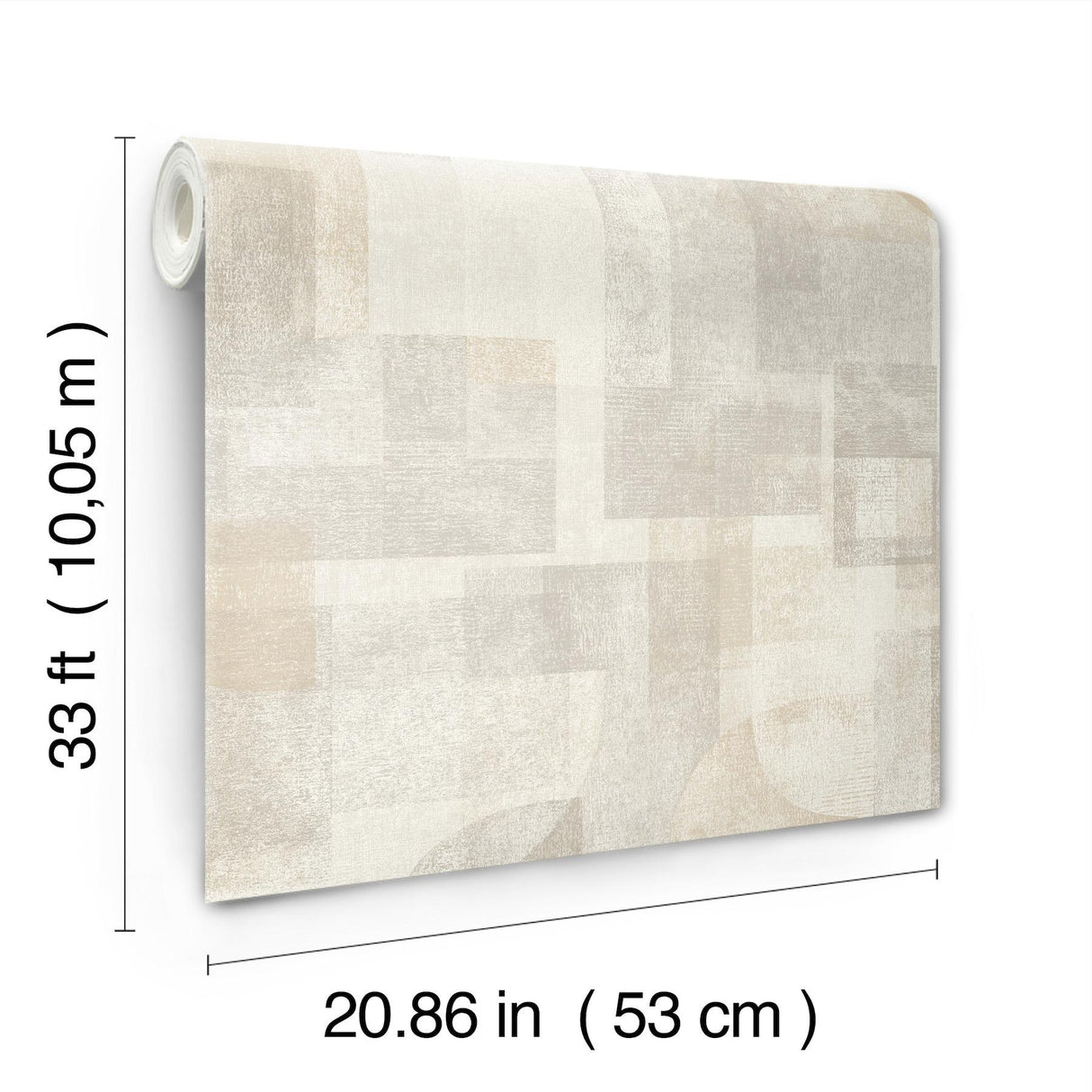 York Cassandra Taupe Block Geometric Wallpaper
