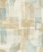 York Cassandra Teal Block Geometric Wallpaper
