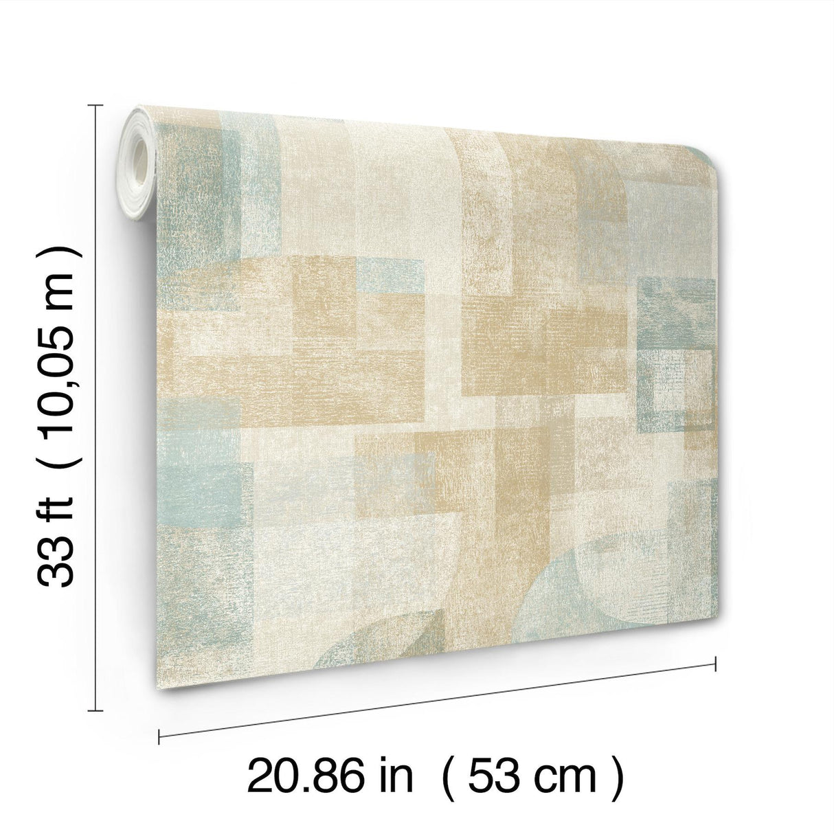 York Cassandra Teal Block Geometric Wallpaper