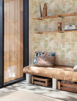 York Cassandra Brown Block Geometric Wallpaper