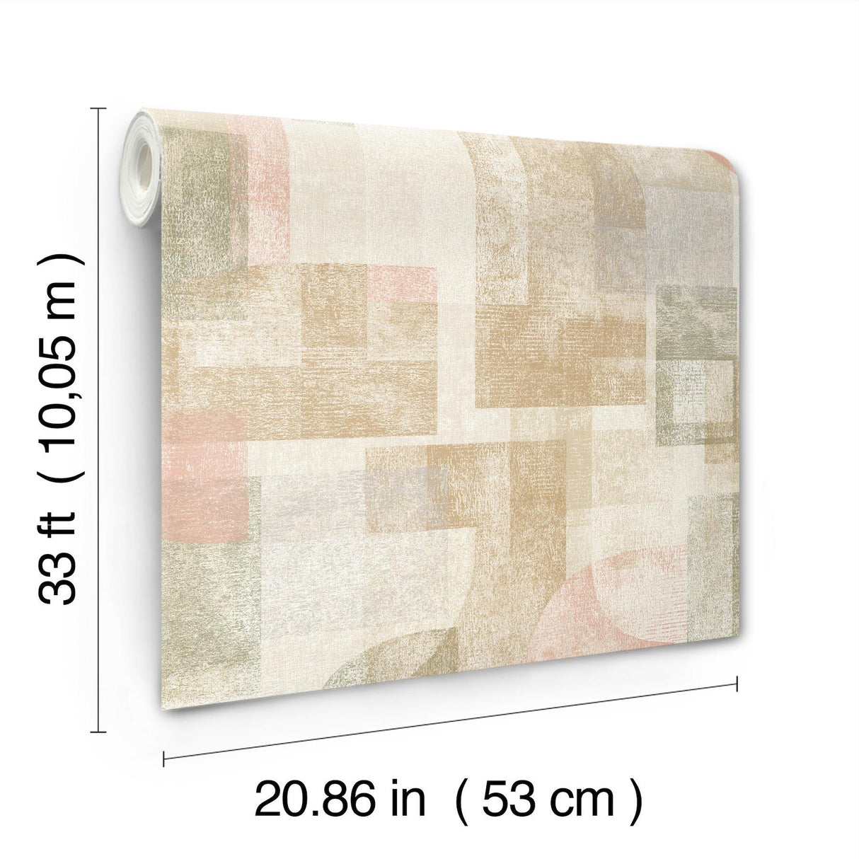 York Cassandra Brown Block Geometric Wallpaper