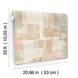 York Cassandra Brown Block Geometric Wallpaper