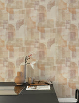 York Cassandra Rust Block Geometric Wallpaper