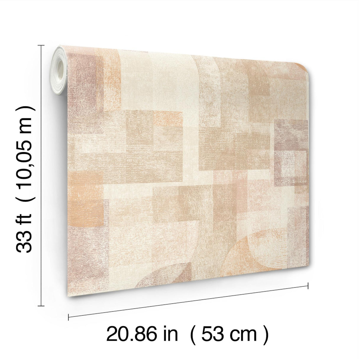 York Cassandra Rust Block Geometric Wallpaper