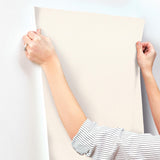 York Sonia Bone Faux Linen Wallpaper