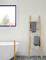 York Sonia Bone Faux Linen Wallpaper