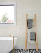 York Tansy Light Grey Distressed Wallpaper