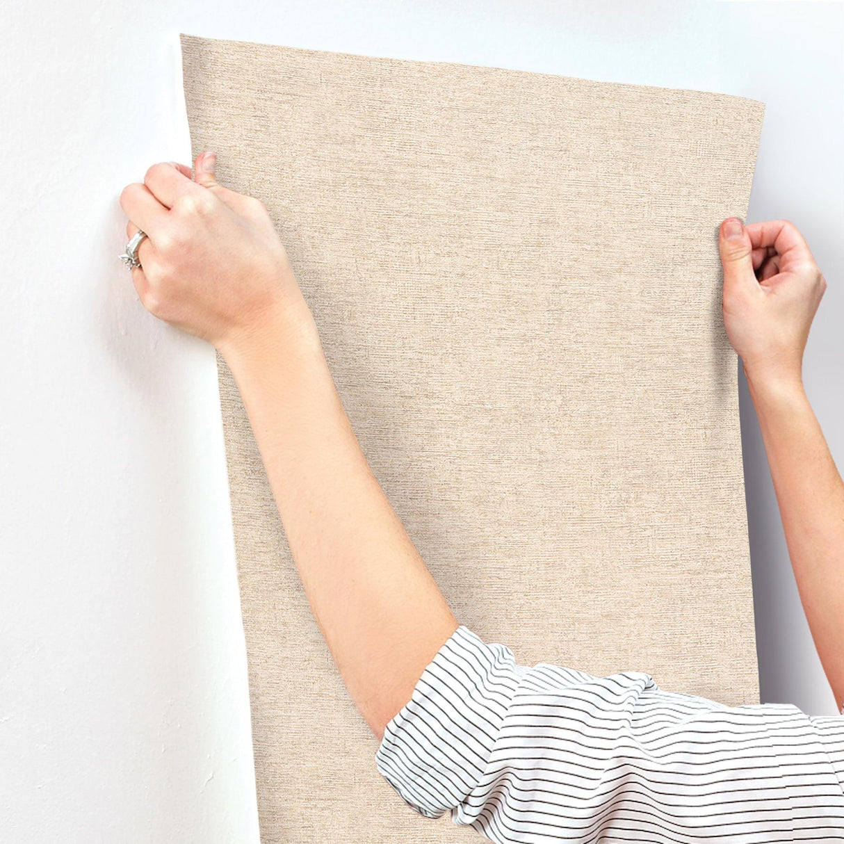 York Tansy Neutral Distressed Wallpaper