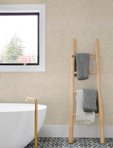 York Tansy Neutral Distressed Wallpaper