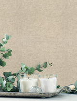 York Tansy Taupe Distressed Wallpaper