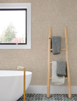 York Tansy Taupe Distressed Wallpaper