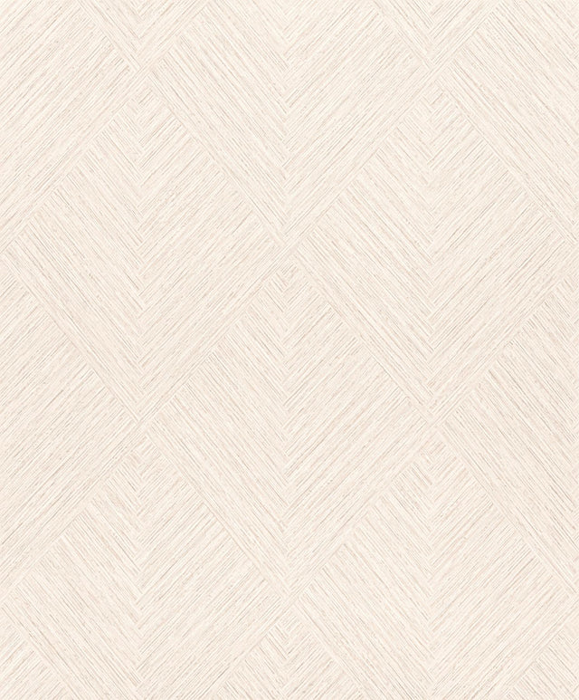 York Hollis Beige Textured Diamond Wallpaper